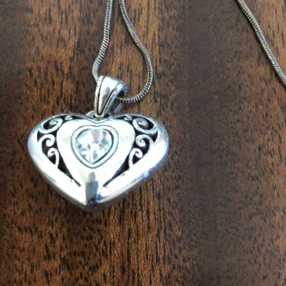 Brighton DIVINITY reversible rhinestone heart necklace - Picture 10 of 10